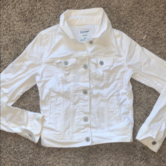 White Jean jacket *OLD NAVY* XS - Picture 1 of 3